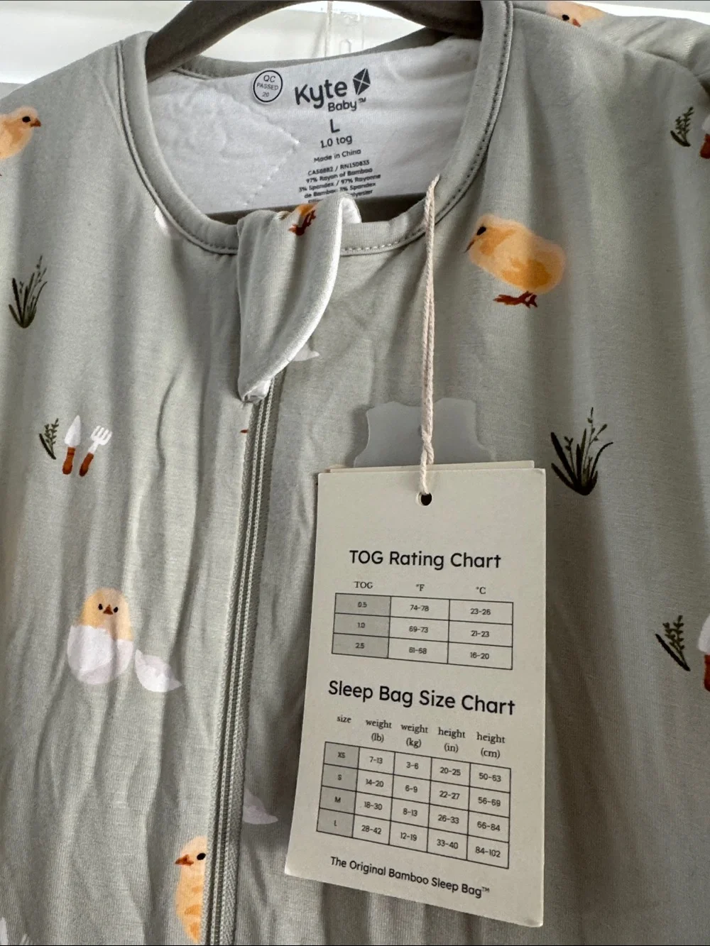 Kyte BABY Sage Green Baby Chick Footed Sleep Walker
